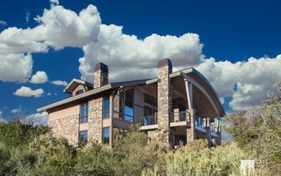 Majestic exterior view of a custom-built Park City home by the renowned Tall Pines Construction.