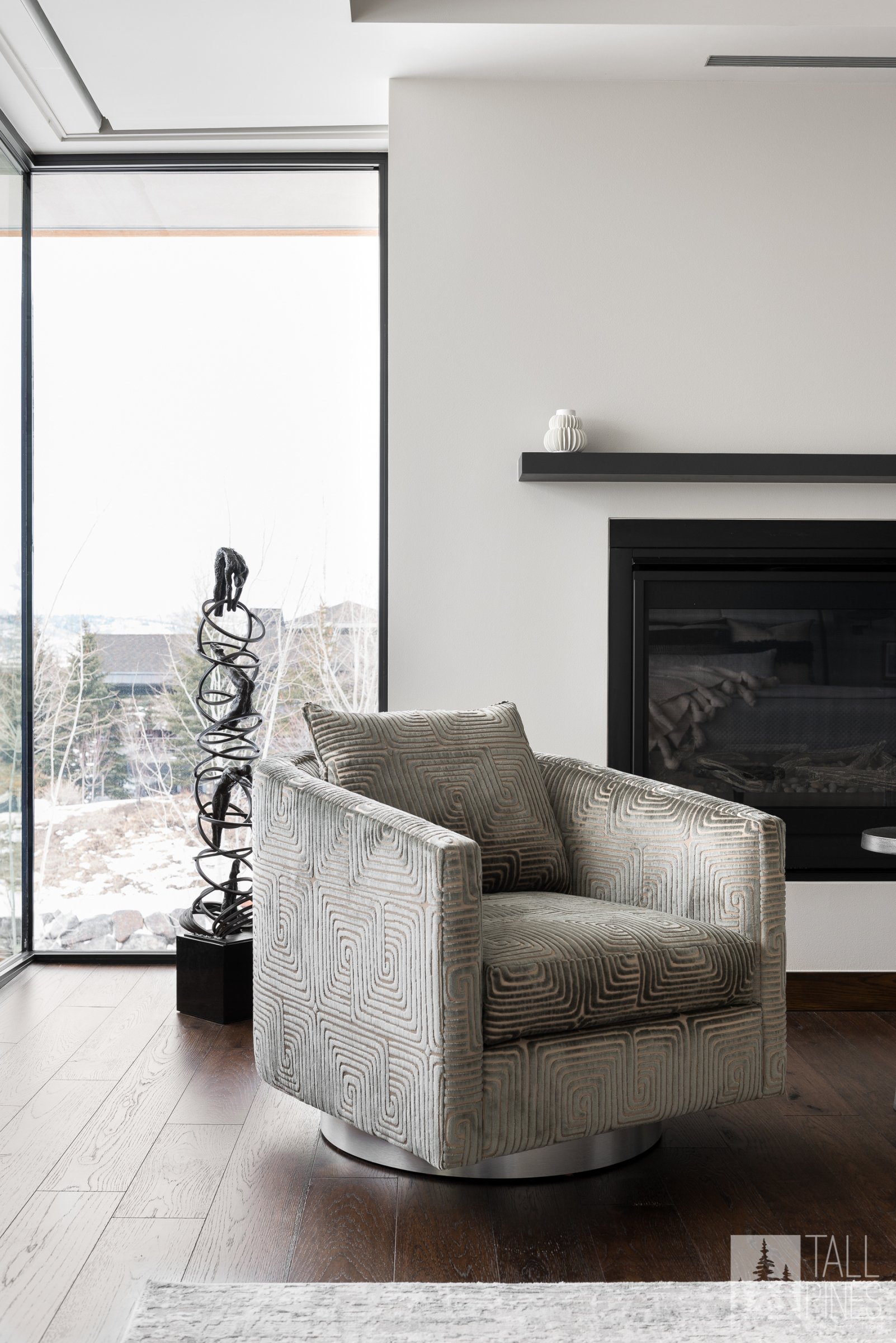 Warm and inviting fireplace in a Park City mountain home