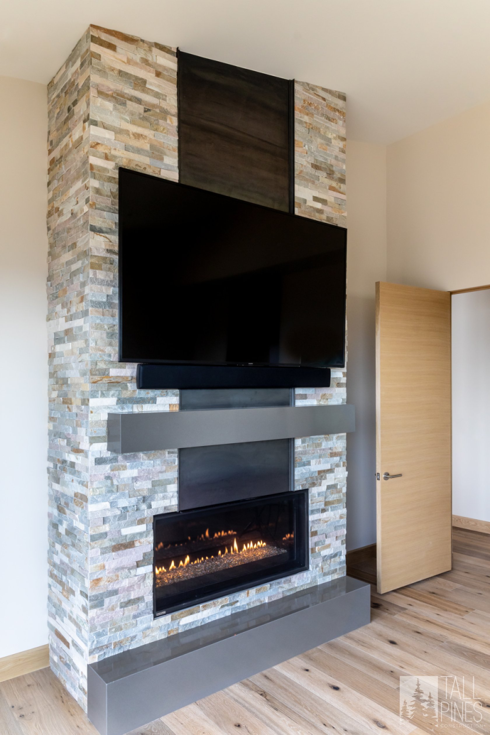 Cozy Fireplace Nook in a Utah custom home.